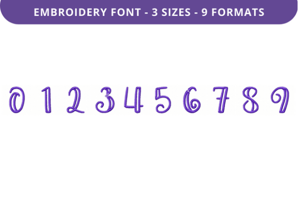 Boxed Sage Font 0 to 9