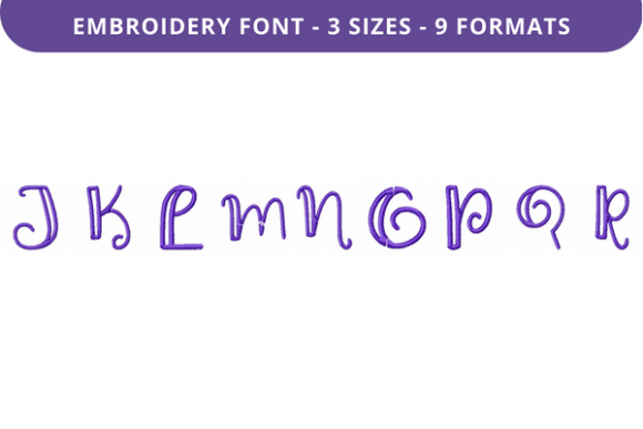 Boxed Sage Font Uppercase J to R