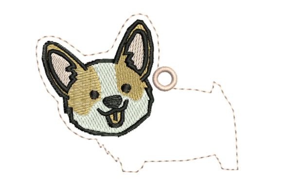 Corgi Tag Name: A Seasonal Embroidery Staple