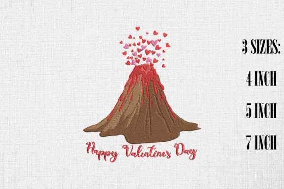 Happy Valentine's Day Love Heart Volcano
