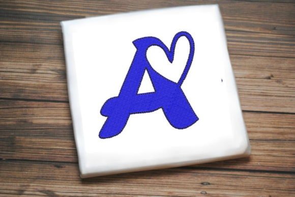Letter A with Beautiful Heart