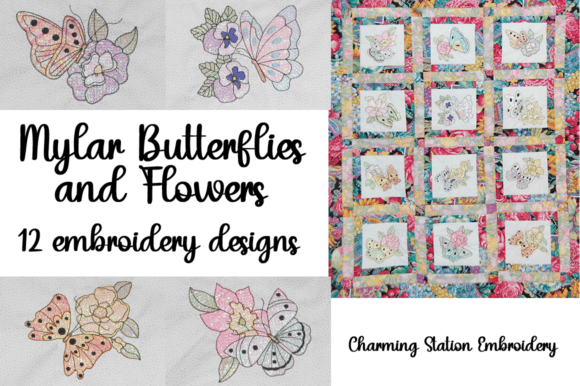 Mylar Butterflies and Flowers